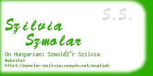 szilvia szmolar business card